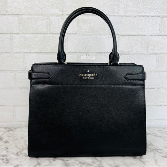 Kate Spade Staci Large Black Satchel Crossbody - Picture 2 of 11
